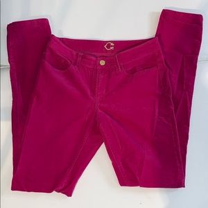 C Wonder Raspberry Corduroy Skinny Pant - Size 26